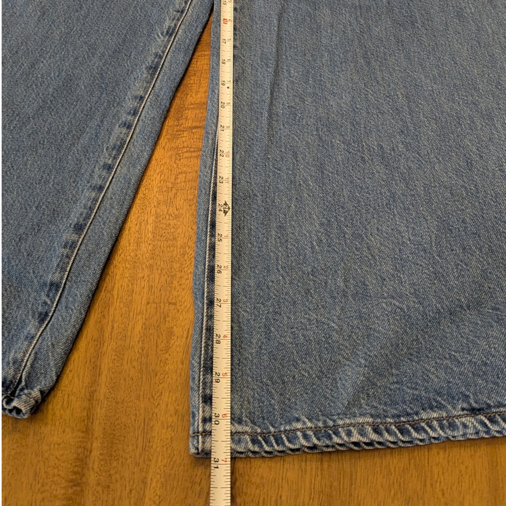 Madewell Wide Sweep Denim Trousers NT510 Womens 28 Blue High-rise Wide Leg - Picture 8 of 11